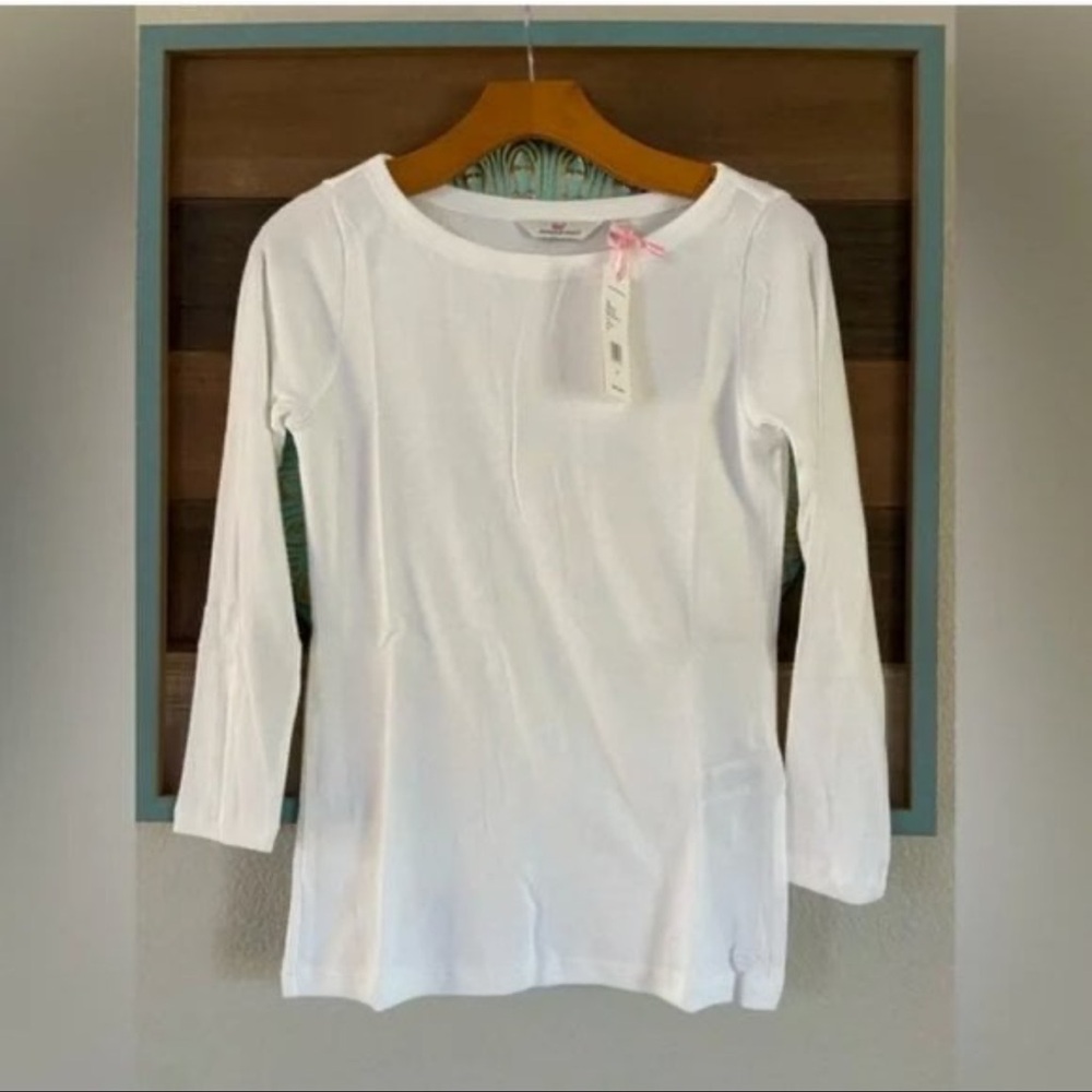 NWT vineyard vines Solid Boatneck Simple Tee